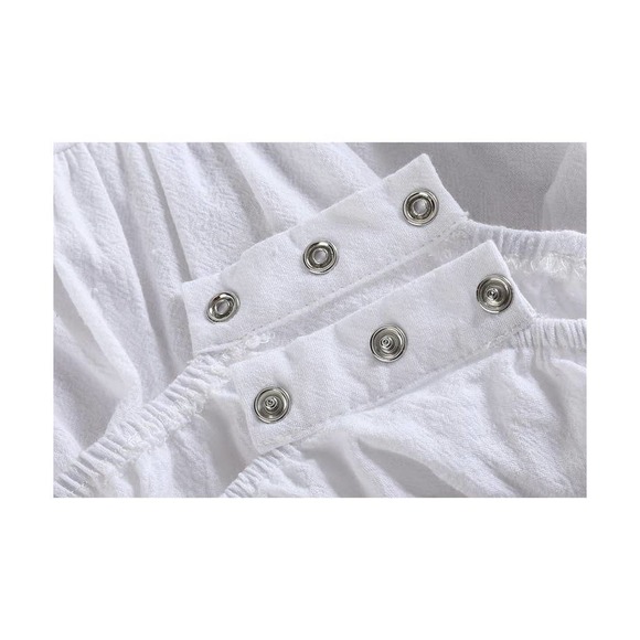 LIL Cactus 12-18 Mos Girl White Reindeer Ruffled Romper One Piece Christmas Time - Picture 4 of 6